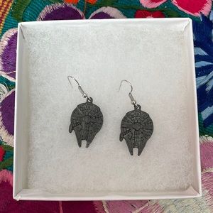 Millennium Falcon 3d dangle earrings